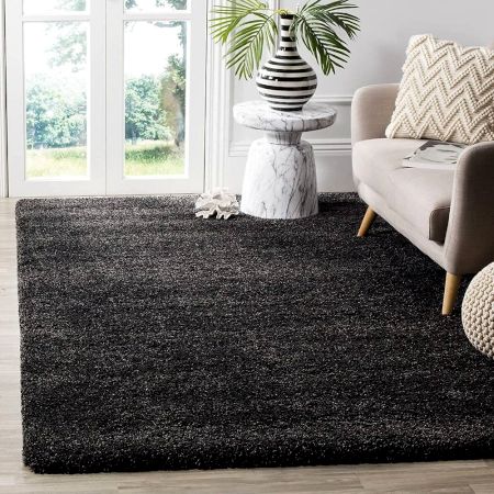 Luxury Charcoal Shaggy Hall Carpet